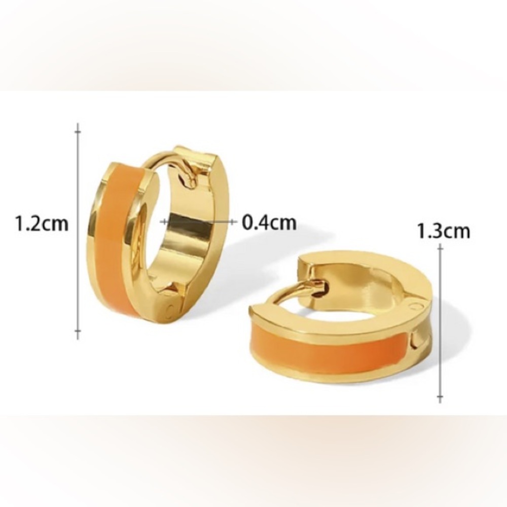 Elegant Gold-Plated Hoop Earrings Set - Picture 8 of 8